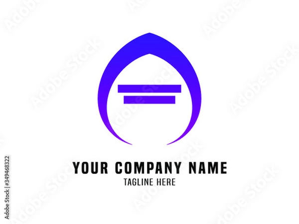 Obraz Abstract Logo Vector Gradient Blue