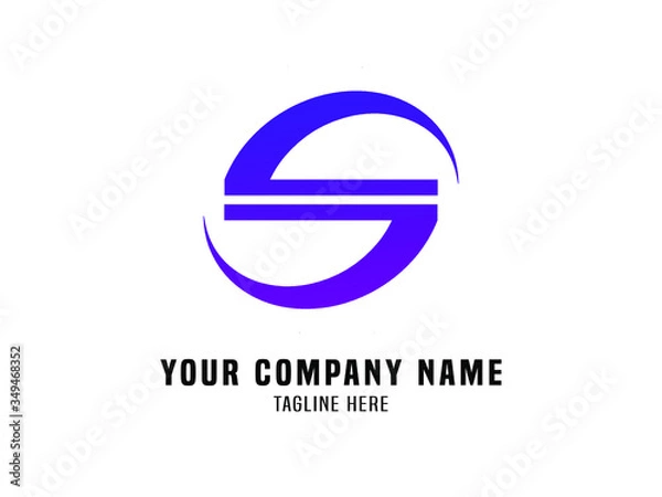 Obraz Abstract Logo Vector Gradient Blue