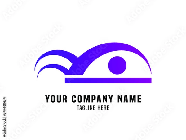 Obraz Abstract Logo Vector Gradient Blue