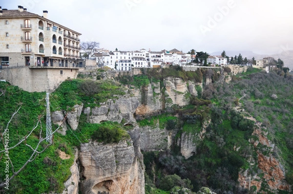 Fototapeta Vistas desde el balcón de Ronda, Málaga, España. 