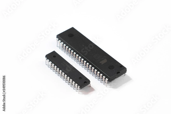 Fototapeta Microchip dip panel isolated on white background