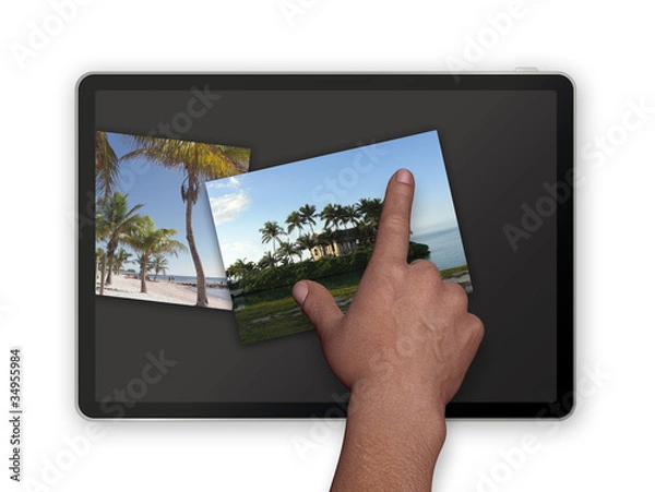 Obraz photos on tablet pc