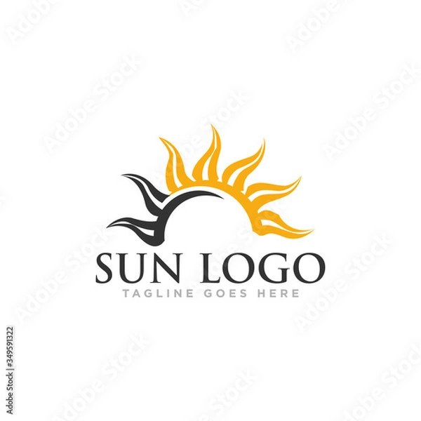 Obraz Sun Logo Icon Design Vector