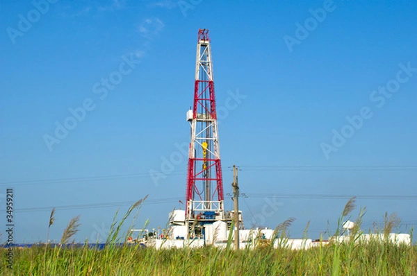 Obraz A land drilling rig.