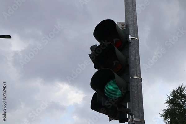 Obraz green traffic light