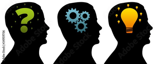 Obraz Silhouette head - Thinking Process