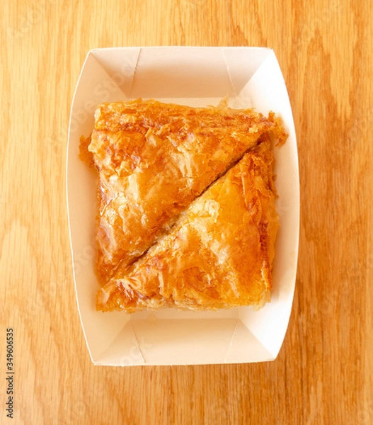 Obraz greek tiropita on a plate top view