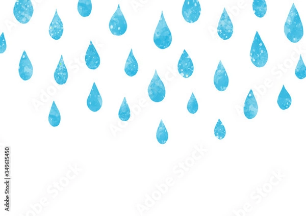 Obraz 水滴や雨のベクターイメージイラスト。