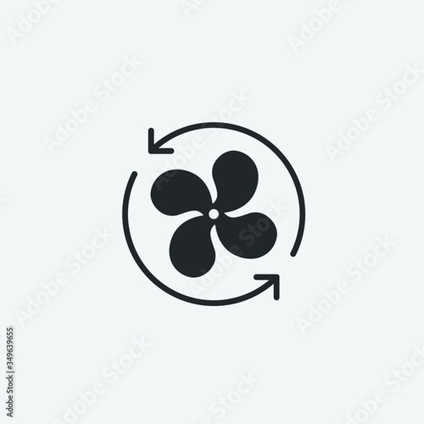 Fototapeta ventilation vector icon illustration sign