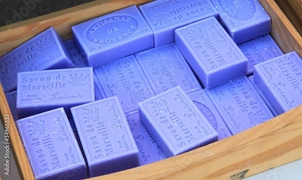 Obraz Savons de Marseille parfum lavande