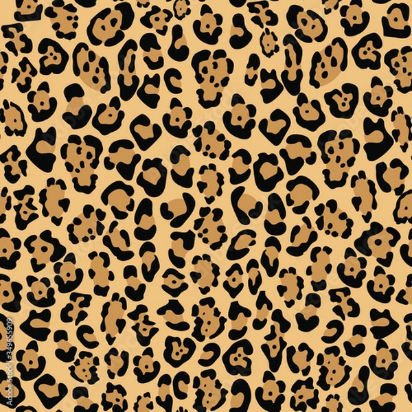 Fototapeta Jaguar seamless pattern in vector, print