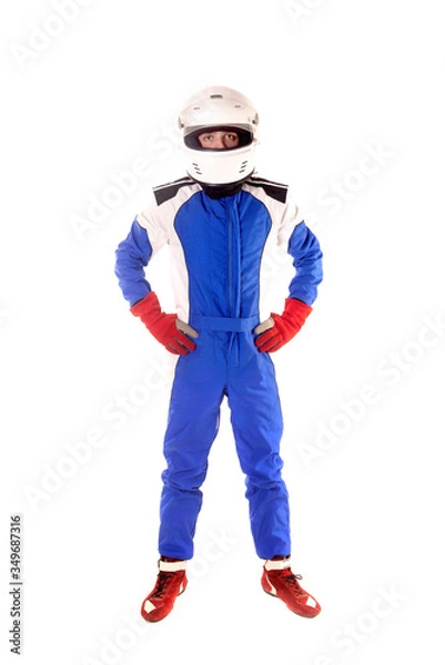 Fototapeta racing pilot isolated