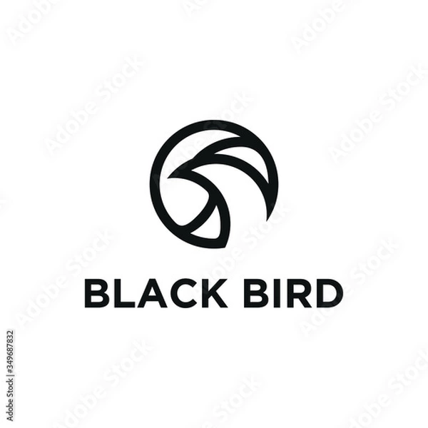 Obraz Bird logo design with line art