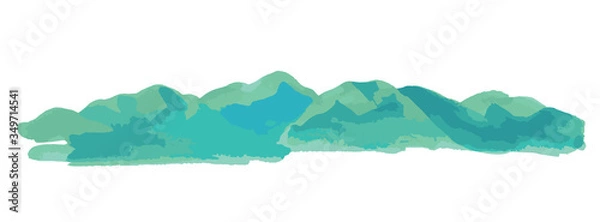 Obraz 水彩画　山脈