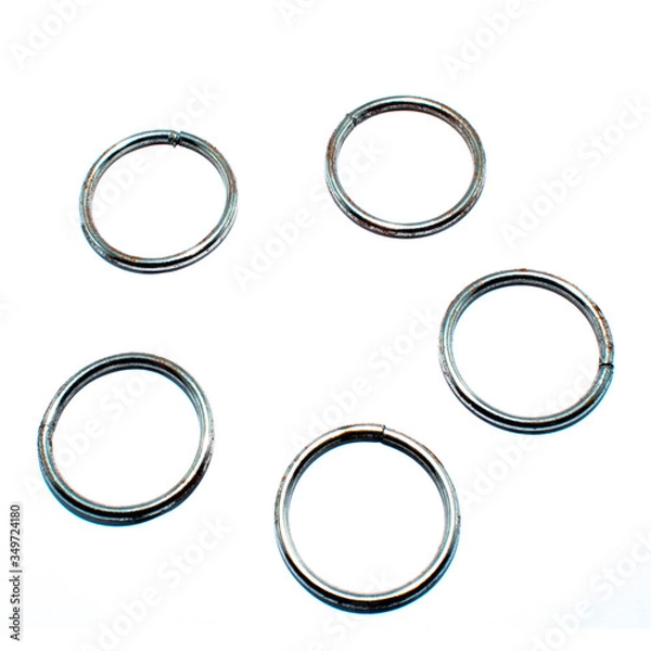 Fototapeta Isolated steel ring macrame