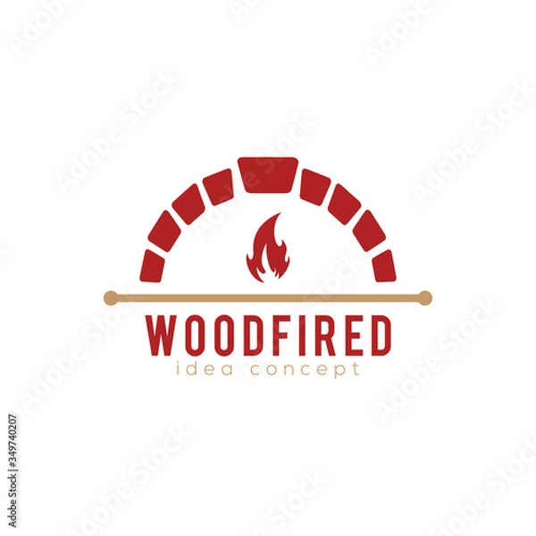 Obraz Creative Firewood Oven and Woodfired Concept Logo Design Template
