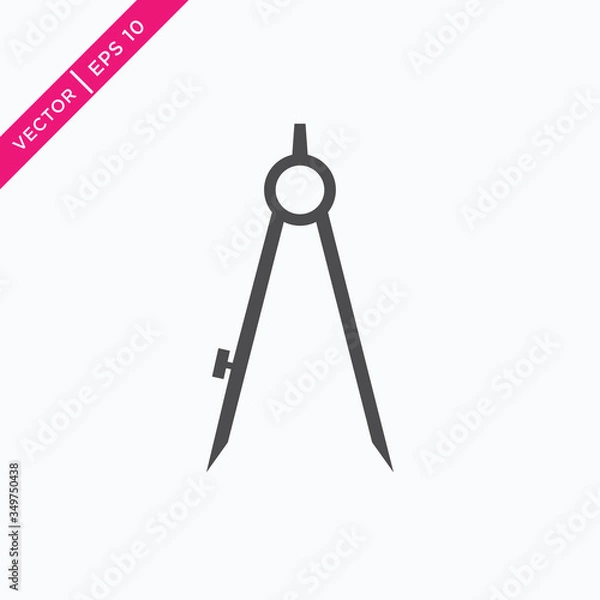 Fototapeta Divider Icon, Compasses Icon Vector
