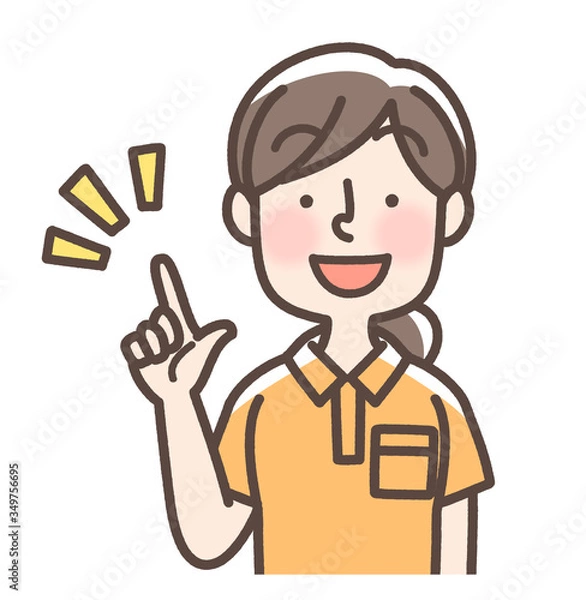 Fototapeta ポロシャツ　女性　介護職など