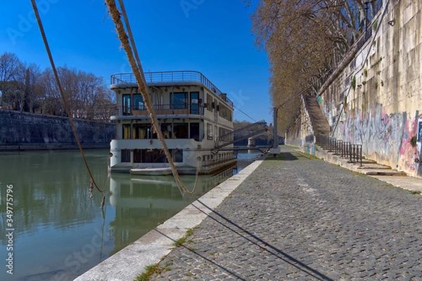 Obraz Barco Tiber Roma