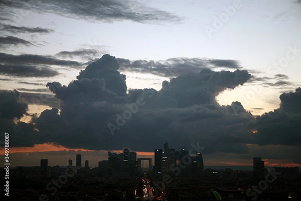 Obraz sunset over the city