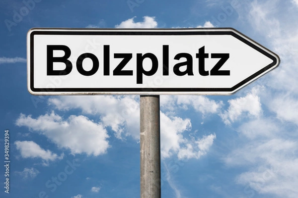 Obraz Wegweiser Bolzplatz
