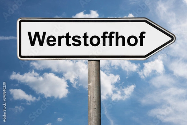 Obraz Wegweiser Wertstoffhof