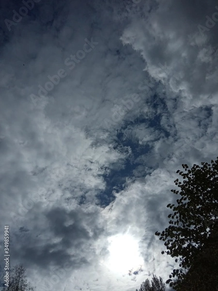 Obraz storm clouds over the sky