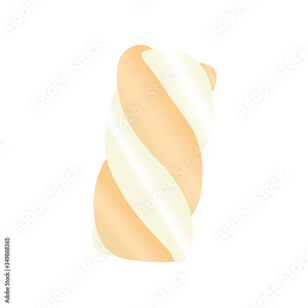 Obraz illustration of a marshmallow on a white background