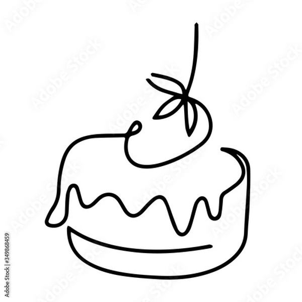Obraz dessert illustration on a white background