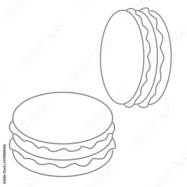 Obraz dessert illustration on a white background