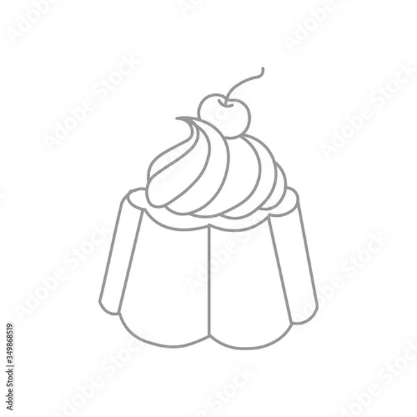 Obraz dessert illustration on a white background