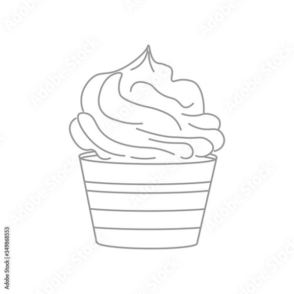 Obraz dessert illustration on a white background