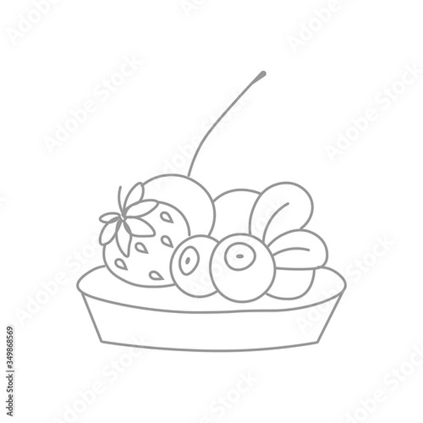 Obraz dessert illustration on a white background