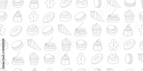 Obraz sweet pattern illustration on white background