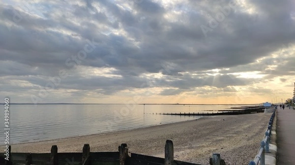 Obraz sunset at the river.