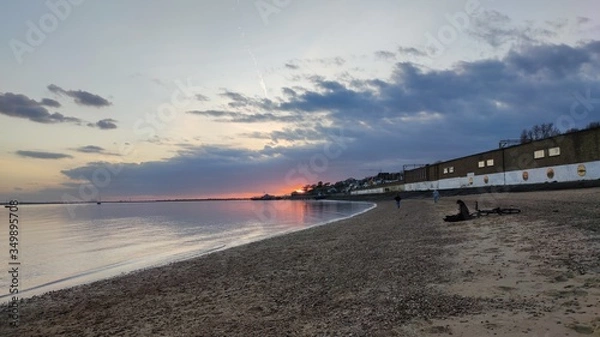 Obraz sunset over the river