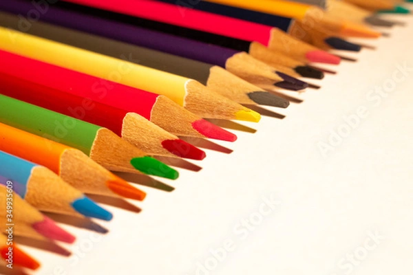 Obraz colored pencils on the diagonal