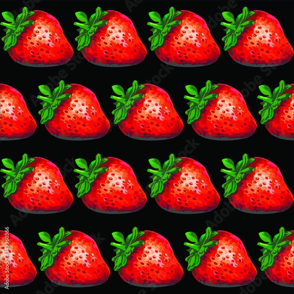 Fototapeta strawberry on white background