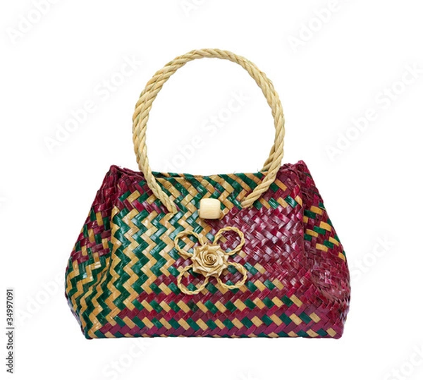 Obraz wicker bag isolated