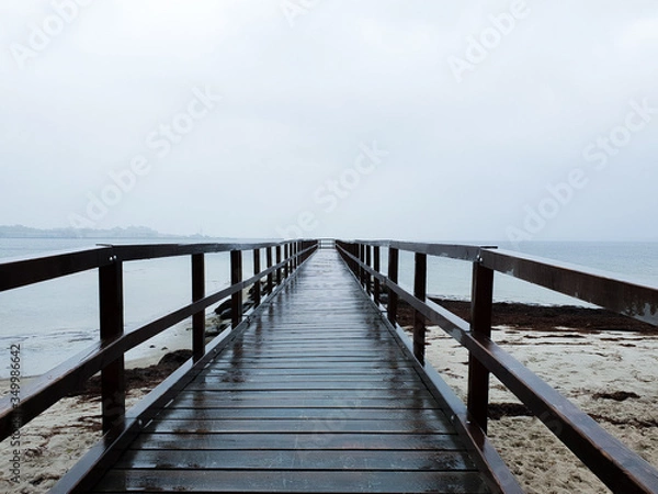 Obraz wooden bridge over the sea