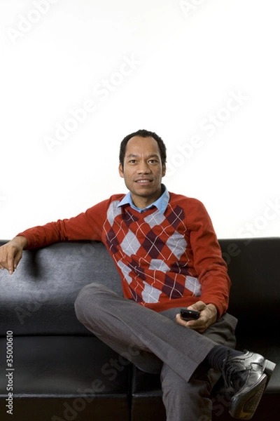 Obraz Man watching television