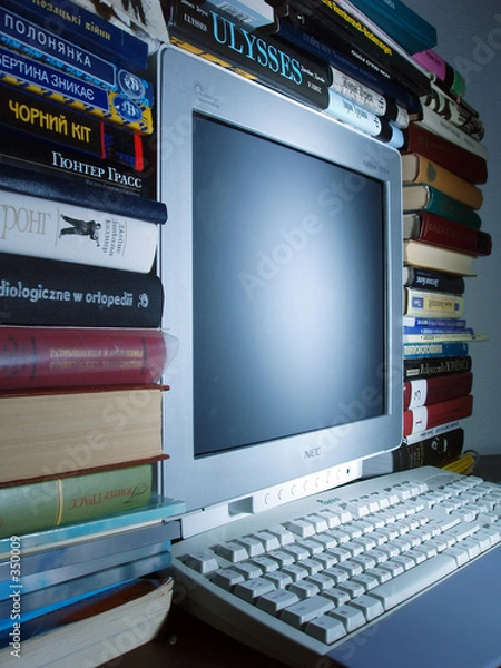 Obraz books and computer