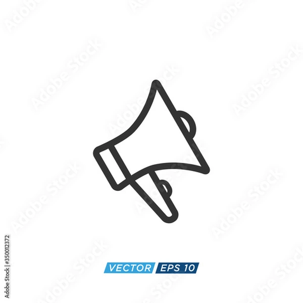 Obraz Megaphone or Loudspeaker Icon Design Vector