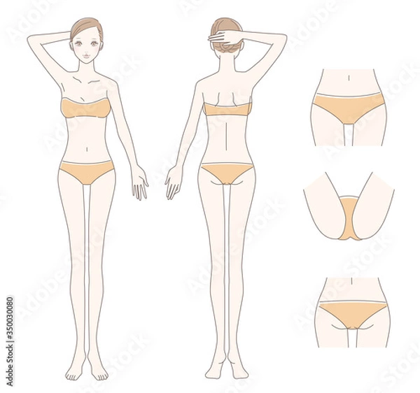 Fototapeta 女性 脱毛 全身