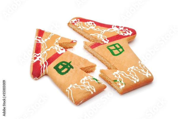 Obraz broken gingerbread house