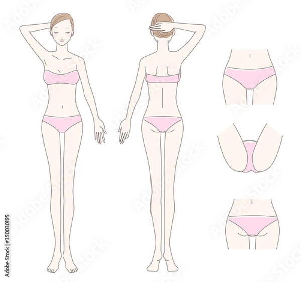 Obraz 女性 脱毛 全身