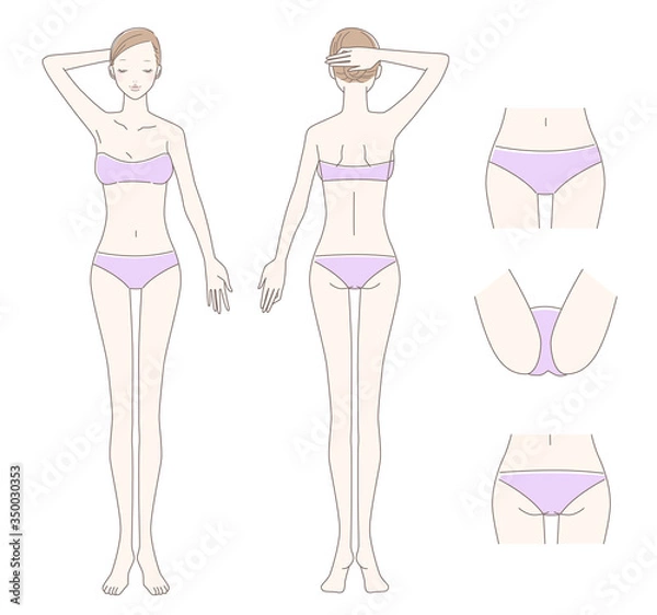 Obraz 女性 脱毛 全身