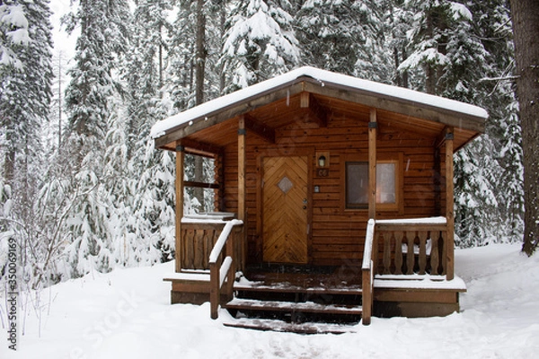 Fototapeta Winter cabin