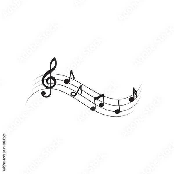 Obraz note music vector illustration