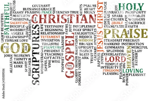 Obraz Christian Word COllage